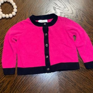 Girls Kate Spade New York Black and Pink Cardigan Size 12M